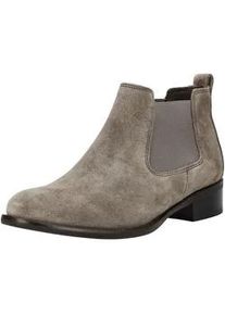 Stiefelette Gabor "Gabor Stiefelette Veloursleder/Textil", Damen, Gr. 40, braun, grau, Textil, Veloursleder, Schuhe Stiefelette