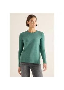 Strickpullover Street One, Damen, Gr. XXL (46), jewel gr&uuml;n melange, Stoff, 37% Baumwolle, 34% Polyacryl, 26% Polyester, 3% Elasthan, unifarben, comfort fit normal, Rundhals, elastischer Bund, Pullover Strickpullover, mit Strick-Detail