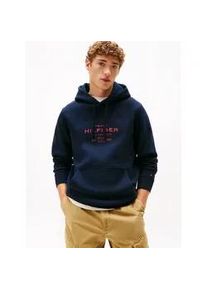 Kapuzensweatshirt Tommy Hilfiger "OVAL GRAPHIC HOODIE", Herren, Gr. XL, desert sky, Sweatware, Obermaterial: 63% Baumwolle, 37% Polyester, unifarben, regular fit normal, Rundhals, eingesetzt Rippb&uuml;ndchen, Sweatshirts, Regular fit