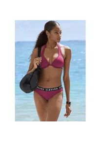 B&uuml;gel-Bikini ELBSAND, Damen, Gr. 40, Cup B, beere, Recycling-Polyamid, unifarben mit Farbeinsatz, Bikini-Sets B&uuml;gel-Bikini, mit Markenschriftz&uuml;gen in Kontrastfarbe