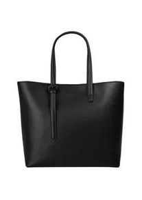 Shopper Bugatti "LUNA", Damen, Gr. B/H/T: 44cm x 33cm x 17cm onesize, schwarz, Kunstfaser, leicht gl&auml;nzend, unifarben, Taschen Shopper