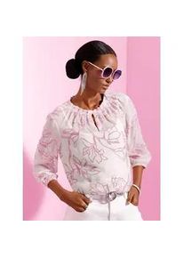 CR&Eacute;ATION L Druckbluse CREATION L, Damen, Gr. 40, ros&eacute;, orchidee, 100% Polyester, Top:5% Elasthan, 95% Viskose, Blusen Druckbluse