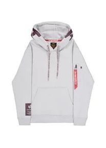 Hoodie Alpha Industries "Alpha Hoodie", Herren, Gr. XL, pastel grau, Obermaterial: 80% Baumwolle, 20% Polyester, regular fit, Sweatshirts Hoodie