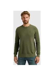 PME-Legend Rundhalspullover PME LEGEND, Herren, Gr. XL, oil gr&uuml;n, Strick, Obermaterial: 50% Baumwolle, 50% Modal, unifarben, regular fit normal, Rundhals, Rippb&uuml;ndchen, Pullover Rundhalspullover, mit Logo Stickerei
