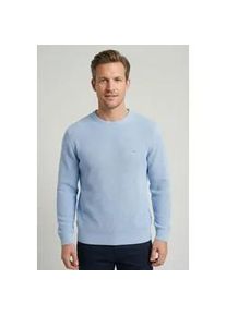 Strickpullover Fynch-Hatton, Herren, Gr. XL, new breeze, Strick, Obermaterial: 100% Baumwolle, unifarben, normal h&uuml;ftbedeckend, Rundhals, Flachstrickb&uuml;ndchen, Pullover Strickpullover, aus Baumwolle, normale Passform, h&uuml;ftbedeckende L&auml;nge