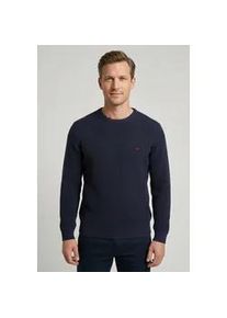 Strickpullover Fynch-Hatton, Herren, Gr. 3XL, navy, Strick, Obermaterial: 100% Baumwolle, unifarben, normal h&uuml;ftbedeckend, Rundhals, Flachstrickb&uuml;ndchen, Pullover Strickpullover, aus Baumwolle, normale Passform, h&uuml;ftbedeckende L&auml;nge