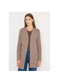 Strickjacke Cecil, Damen, Gr. L (42), toffee cream melange, Web, 37% Baumwolle, 34% Polyacryl, 26% Polyester, 3% Elasthan, unifarben, comfort fit normal, ohne Ausschnitt, normaler offener Saum, Strickjacken Strickjacke, im soften Baumwoll-Mix