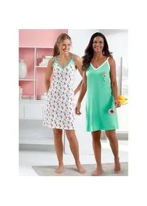 w&auml;schepur Nachthemd W&Auml;SCHEPUR "Nachthemden", Damen, Gr. 48/50, Normalgr&ouml;&szlig;en, wei&szlig;, gelb, bedruckt, blaugr&uuml;n, 100% Baumwolle, bedruckt, gemustert, mehrfarbig, unifarben, Kleider Nachthemd