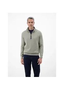 Sweatshirt Lerros "Troyer in Strukturqualit&auml;t", Herren, Gr. XXL, pearl grau, 100% Baumwolle, Sweatshirts Sweatshirt, Herrensweatshirt aus 100% Baumwolle & Troyer-Kragen mit Rei&szlig;verschluss