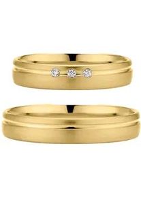 Phoenix Trauring PH&Ouml;NIX "Schmuck Partnerring Ehering Verlobungsring Freundschaftsring" Gr. 69, gelbgoldfarben, Fingerringe, Damen, 69, ohne Brillant, Silber 925 (Sterlingsilber), 4mm, Trauring, Made in Germany - wahlweise mit oder ohne Brillant