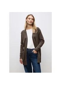 Cardigan Street One, Damen, Gr. 36, schwarz nomad braun meliert, Strick, Obermaterial: 52% Viskose, 28% Polyester, 20% Polyamid, unifarben, l&auml;ssig geschnitten ca. Mitte Oberschenkel, Rundhals, Strickjacken, ohne Verschluss, offen