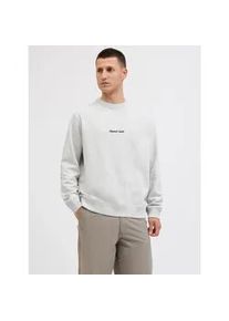 Jack & Jones Sweatshirt JACK & JONES "JORNORREBRO EMB SWEAT CREW NOOS", Herren, Gr. XS, grau (wei&szlig; melange), angeraute Sweatware, Obermaterial: 89% Baumwolle, 11% Polyester, meliert, unifarben, relaxed fit normal, Rundhals, Rippb&uuml;ndchen, Sweatshirts Sweatshirt, mit Logo Print