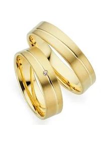 Phoenix Trauring PH&Ouml;NIX "Schmuck Partnerring Ehering Verlobungsring Freundschaftsring" Gr. 52, gelbgoldfarben, Fingerringe, Damen, 52, 0,01 SI = kleine Einschl&uuml;sse mit Brillant, Silber 925 (Sterlingsilber), 5mm, Trauring, Made in Germany - wahlweise mit oder ohne Brillant