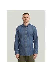G-Star Raw Langarmshirt G-STAR "Clean Slim Hemd", Damen, Gr. M, faded seasalt, Obermaterial: 100% Baumwolle, Shirts Langarmshirt