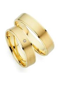 Phoenix Trauring PH&Ouml;NIX "Schmuck Partnerring Ehering Verlobungsring Freundschaftsring" Gr. 52, gelbgoldfarben, Fingerringe, Damen, 52, 0,01 SI = kleine Einschl&uuml;sse mit Brillant, Silber 925 (Sterlingsilber), 5mm, Trauring, Made in Germany - wahlweise mit oder ohne Brillant