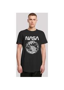 T-Shirt F4NT4STIC "Long Cut T-Shirt 'NASA Planet Earth'", Damen, Gr. XXL, schwarz, Obermaterial: 100% Baumwolle, regular fit, Rundhals, ohne B&uuml;ndchen, Shirts T-Shirt, Herren,Premium Merch,Lang,Longshirt,Bedruckt