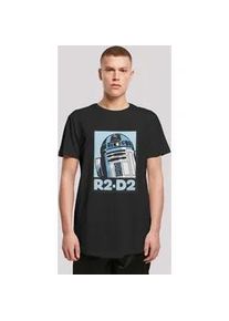 T-Shirt F4NT4STIC "Star Wars R2-D2 Poster", Damen, Gr. L, schwarz, Obermaterial: 100% Baumwolle, regular fit, Rundhals, ohne B&uuml;ndchen, Shirts T-Shirt, Herren,Premium Merch,Lang,Longshirt,Bedruckt