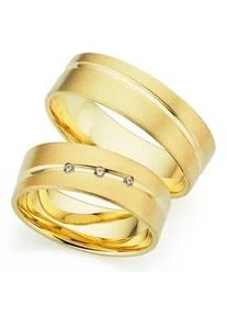 Phoenix Trauring PH&Ouml;NIX "Schmuck Partnerring Ehering Verlobungsring Freundschaftsring" Gr. 70, gelbgoldfarben, Fingerringe, Damen, 70, ohne Brillanten, Silber 925 (Sterlingsilber), 6,5mm, Trauring, Made in Germany - wahlweise mit oder ohne Brillant