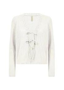 Cardigan soyaconcept "Soya Concept Cardigan SC-SHONAS 3", Damen, Gr. XL, 1100 sanftes wei&szlig;, Obermaterial: 70% Baumwolle, 30% Polyester, Strickjacken