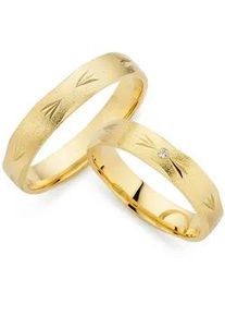 Phoenix Trauring PH&Ouml;NIX "Schmuck Partnerring Ehering Verlobungsring Freundschaftsring" Gr. 67, gelbgoldfarben, Fingerringe, Damen, 67, ohne Brillant, Silber 925 (Sterlingsilber), 4mm, Trauring, Made in Germany - wahlweise mit oder ohne Brillant