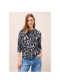 Kapuzenshirt Cecil, Damen, Gr. XL (44), urban dunkelblau, Web, 48% Baumwolle, 48% Modal, 4% Elasthan, unifarben, comfort fit normal, ohne Ausschnitt, abgesteppt, Shirts Kapuzenshirt, im soften Baumwoll-Mix