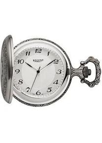 Regent Uhren Taschenuhr REGENT "P722", silber (altsilberfarben), Taschenuhren, Damen, Taschenuhr, Herrenuhr, Handaufzug, Acrylglas