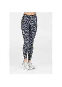 Trainingstights Endurance "Clarane", Damen, Gr. 42, EURO-Gr&ouml;&szlig;en, bunt (grau, schwarz), 77% Polyamid, 23% Elasthan, bedruckt, Hosen, Mit Quick-Dry-Funktion