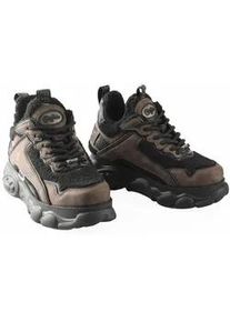 Trainingsschuh Buffalo "Buffalo Cld Chai Warm Vegan Nappa/Fur", Damen, Gr. 42, braun, schwarz, Kunstfaser, Schuhe
