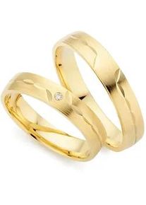 Phoenix Trauring PH&Ouml;NIX "Schmuck Partnerring Ehering Verlobungsring Freundschaftsring" Gr. 51, gelbgoldfarben, Fingerringe, Damen, 51, ohne Brillant, Silber 925 (Sterlingsilber), 4mm, Trauring, Made in Germany - wahlweise mit oder ohne Brillant