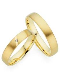 Phoenix Trauring PH&Ouml;NIX "Schmuck Partnerring Ehering Verlobungsring Freundschaftsring" Gr. 60, gelbgoldfarben, Fingerringe, Damen, 60, 0,01 SI = kleine Einschl&uuml;sse mit Brillant, Silber 925 (Sterlingsilber), 4mm, Trauring, Made in Germany - wahlweise mit oder ohne Brillant