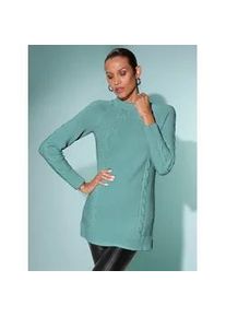 CR&Eacute;ATION L Rollkragenpullover CREATION L "Longpullover", Damen, Gr. 38, gr&uuml;n (salbei), 50% Viskose, 28% Polyester, 22% Polyamid, unifarben, Pullover Rollkragenpullover