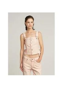 G-Star Raw T-Shirt G-STAR "Bustier Top Detachable Straps", Damen, Gr. S, peach puree gd coated, Obermaterial: 75% Baumwolle, 25% Baumwolle, Shirts T-Shirt