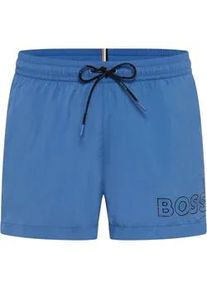 Badeshorts BOSS "Mooneye 1022926", Herren, Gr. XXL, N-Gr, bright blau 436, Microfaser, Obermaterial: 100% Polyamid, Basic, Badehosen Badeshorts, mit elastischem Bund