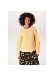 Strickpullover Aniston CASUAL, Damen, Gr. 38, gelb, Strick, Obermaterial: 100% Baumwolle, unifarben, oversize h&uuml;ftlang, Rundhals, Rippstrickb&uuml;ndchen, Pullover Strickpullover, in trendiger Farbpalette - NEUE KOLLEKTION