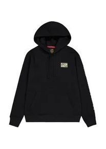 Hoodie Alpha Industries "Camo Sleeve Hoodie", Herren, Gr. S, schwarz, Obermaterial: 80% Baumwolle, 20% Polyester, regular fit, Sweatshirts Hoodie