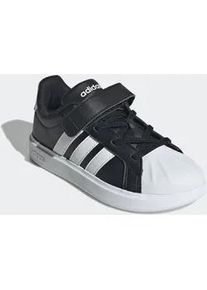 Sneaker Adidas SPORTSWEAR "STREETTALK", Damen, Gr. 34, core schwarz, cloud wei&szlig;, cloud wei&szlig;, Synthetik, Schuhe Sneaker, inspiriert vom Design des Adidas superstar, f&uuml;r Kinder