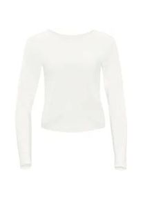 Langarmshirt WINSHAPE "Cropped Functional Light and Soft", Damen, Gr. M, cream, 85% Polyester, 15% Elasthan, Rundhals, Shirts Langarmshirt, Overlap-Applikation