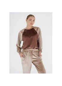 Sweatshirt FRESHLIONS "Sally", Herren, Gr. M, braun, 100% Polyester, mehrfarbig, normal, Rundhals, Sweatshirts Sweatshirt, aus samtig, weichem Stoff hergestellt