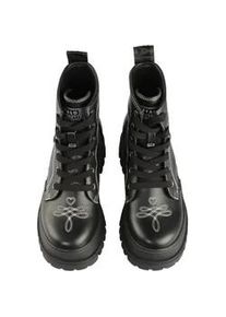 Stiefel Buffalo "Buffalo ASPHA RLD WEST", Damen, Gr. 36, schwarz, wei&szlig;, Polyurethan, unifarben, Schuhe Stiefel