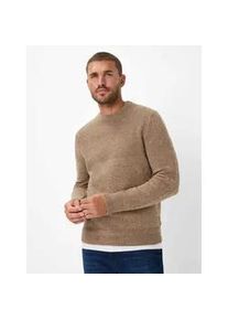 Rundhalspullover Brax "Style RICK", Damen, Gr. XL (54), beige, Strick, 80% Wolle, 20% Polyamid, Rundhals, Pullover Rundhalspullover