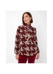 Schluppenbluse Brax "Style VIVI", Damen, Gr. 38, orange, Web, 100% Viskose, Blusen Schluppenbluse