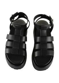 Sandale Buffalo "Buffalo NOA GREEK SANDAL", Damen, Gr. 39, schwarz, Polyurethan, unifarben, Schuhe Sandale