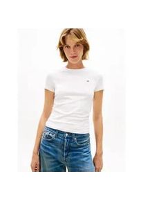 Tommy Hilfiger Kurzarmshirt TOMMY JEANS "TJW 3PACK C-NECK TEE", Damen, Gr. M (38), schwarz, ecru, gulf sand, Single Jersey, Obermaterial: 100% Baumwolle, unifarben, regular fit, Rundhals, Shirts
