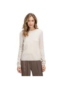 Strickpullover Betty Barclay "Damen mit Applikation", Damen, Gr. 48, beige (light beige melange), Strick, Obermaterial: 33% Baumwolle, 26% Polyacryl, 23% Polyamid, 10% Viskose, 5% Wolle, 3% Elasthan, festlich, figurumspielend normal, Rundhals, Pullover Strickpullover
