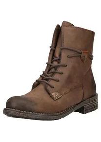 Schn&uuml;rstiefelette Rieker "Rieker Stiefelette Lederimitat", Damen, Gr. 36, braun, Lederimitat, Schuhe Schn&uuml;rstiefelette