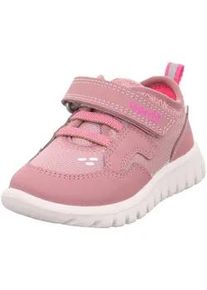 Klettschuh Superfit "SPORT7 MINI WMS: mittel", Kinder, Gr. 30, rosa, pink, Lederimitat, Textil, Schuhe Klettschuh, Sneaker zum Schlupfen, unifarben, Gr&ouml;&szlig;enschablone zum Download