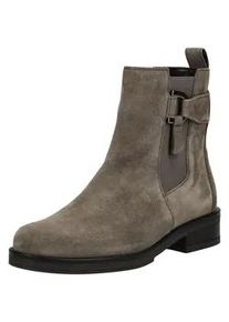 Stiefelette Gabor "Gabor Stiefelette Veloursleder/Textil", Damen, Gr. 40,5, braun, grau, Textil, Veloursleder, Schuhe Stiefelette