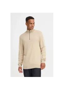 Troyer Blend "BHDan", Herren, Gr. S, beige (plaza taupe), Feinstrick, 70% Viskose, 30% Nylon, meliert, Basic, normal normal, ohne Ausschnitt, Pullover Troyer, Stilvoller Troyer mit Rei&szlig;verschluss