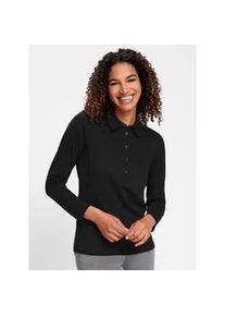 Poloshirt Casual Looks "Poloshirt", Damen, Gr. 42, schwarz, 95% Baumwolle, 5% Elasthan, unifarben, Shirts