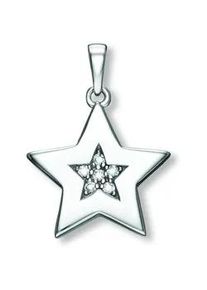 Kettenanh&auml;nger ONE ELEMENT "Zirkonia Stern Anh&auml;nger aus 925 Silber", silber, Schmuckanh&auml;nger, M&auml;dchen, Silber 925 (Sterlingsilber), Kettenanh&auml;nger, Dezente Symbolik &ndash; stilvoller Begleiter f&uuml;r jeden Anlass